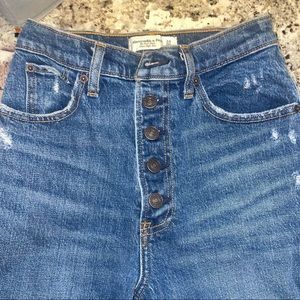 Abercrombie ultra high rise kick flare jeans curve love
